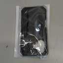 FNTCASE for iPhone 16 Phone Case: Military Grade [Built-in Screen Protector] [Kickstand] Matte Textured Drop Proof Protection Cover | Rugged Shockproof TPU Protective Sturdy Cases - Black