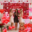 Decoracion De San Galentin: Galentines Photo Props Include Galentines Day Backdrop Heart Balloons Teddy Bear Balloons Garland for Galentines Day Room Decorations
