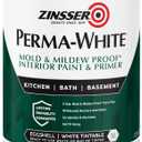 Zinsser 02774 PERMA-WHITE Mold & Mildew Proof Interior Paint, Quart, Eggshell White, 31.5 Fl Oz