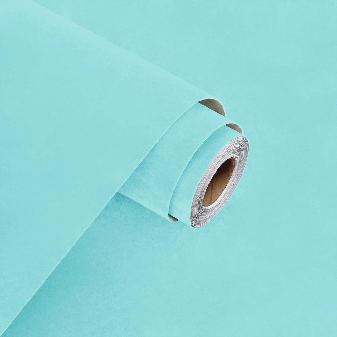 WESTICK Light Blue Velvet Wallpaper Sticky Felt Sheets for Crafts Solid Sky Blue Velvet Fabric Roll Self Adhesive Flet Stickers for Jewelry Boxes Dresser Cabinets DIY Flock Drawer Liner 12" x 80"