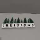 LED Lighted Christmas Tree Tabletop Decoration, Rustic Wooden Christmas Decor with Mini Trees, Xmas Sign Block Table Farmhouse Winter Holiday Centerpiece for Indoor Mantel, Shelf (Green)