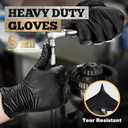TitanFlex Heavy Duty Black Nitrile Gloves, 6 Mil, Fully Textured, Mechanic Disposable Gloves, Latex Free, Powder Free (04 Black (Xl, 100ct))