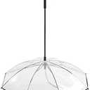 EVTSCAN Portable Pet Umbrella Assemble Type Dog Cat Umbrella with Pulling Leash Chain for Rainy Days (transparent)