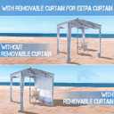 UPWELL Beach Tent Easy Set Up Canopy Sun Shelter Shade with UPF 50+UV Protection Portable Beach Umbrella Outdoor Sunwall with Sand Pockets for Fishing Backyard Camping(Tropical Ocean)