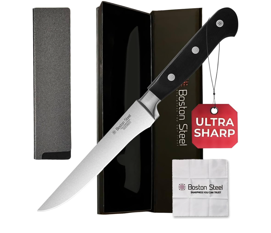 Boning Knife 6 Inch – Ultra Sharp High Carbon Stainless Steel Kitchen Knife with Comfortable Grip, Ergonomic Handle, Gifts for Women and Men, Premium Cooking Knife with Gift Box