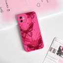 3 x NITITOP Compatible with iPhone 11 Case Cute Aesthetic Butterfly Pattern for Women Girls Soft TPU Shockproof Stylish Full Camera Protective Phone Cover - Rose Red
