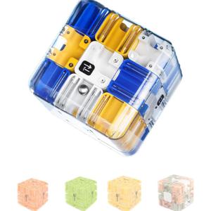 Large 3D Labyrinth Puzzle Maze Cube - Engaging Brain Teaser Toy, Improve Spatial Recognition and Cultivate Logical Thinking (Blue)