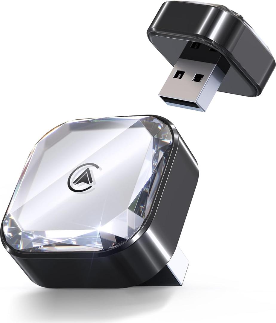 2 in 1 Wireless CarPlay & Android Auto Adapter | Simple Setup, Smooth, Lag-Free Use | Supports Over 1000 Vehicles with Built-in Wired Car Play/Android Auto | Compact & Modern (Black)