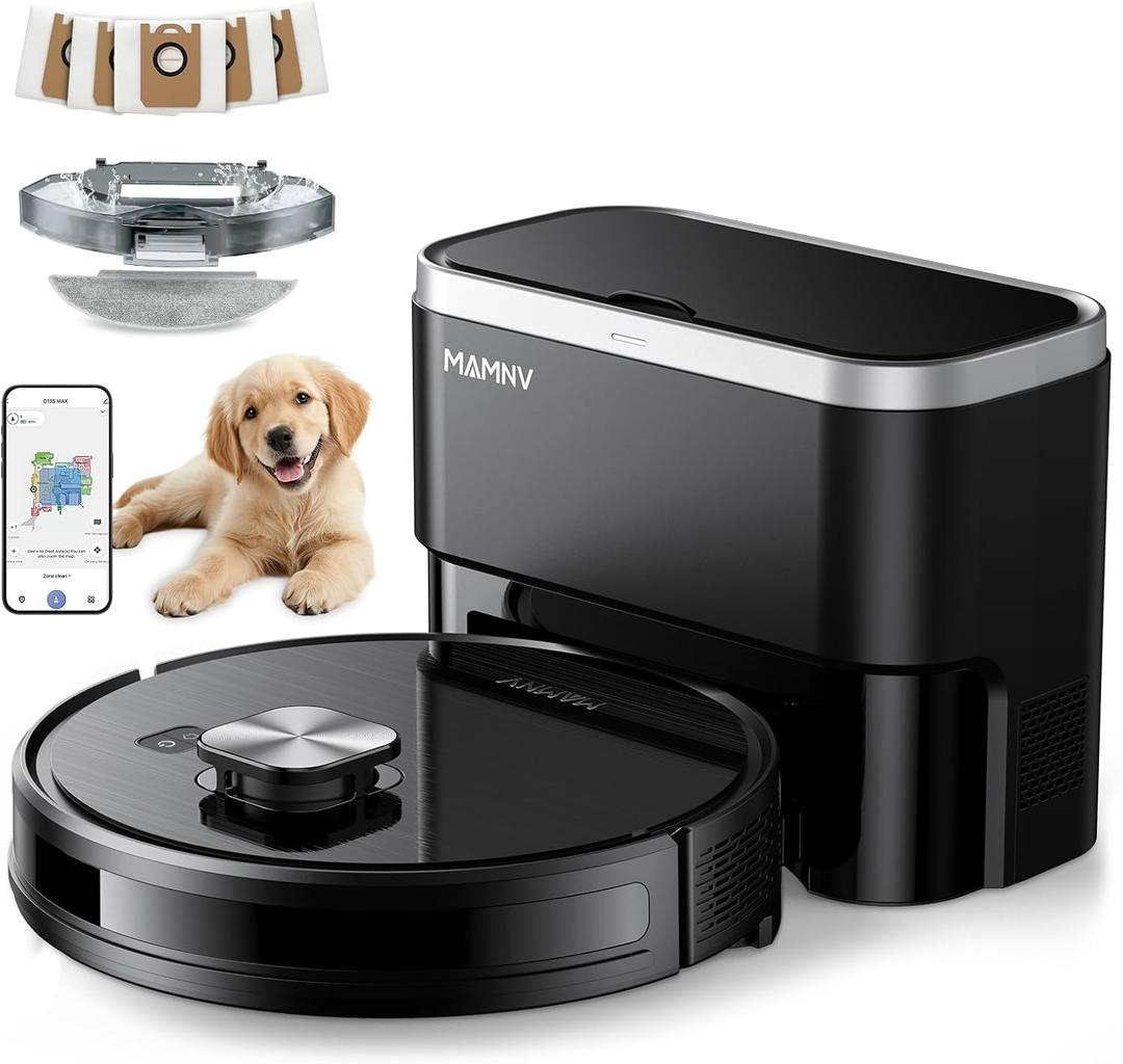 Robot Vacuum and Mop Combo, 11500Pa Suction, 3-in-1 Robotic Vacuum with Smart LiDAR Navigation, 70 Day Self-Emptying,160 Min Runtime,App/Alexa/Voice Control, Ideal for Pet Hair, Carpet & Hard Floor