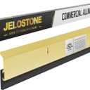 2 Pack - 36'' Commercial Door Bottom Sweep(Gold Anodized) JS-N315, Heavy Duty Aluminum, with Neoprene Rubber Insert, Ideal for Residential & Commercial Use