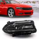 Headlight Assembly Compatible with 2015-2021 Dodge Charger [ Halogen Model ] Headlamp Replacement Right Passenger Side(RH) 68214398AC CH2503271