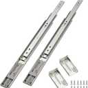 OCG Soft Close Drawer Slides 22 Inch (1 Pair), Full Extension Ball Bearing Low Noise Drawer Slides for Cabinets with Face Frame, with Rear Mounting Brackets
