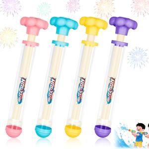 4pack Fireworks Shaped Water Gun, Couple Romance Firework Style Water Spray Gun, Large Capacity Fire Works Watergun for Bathing, Pool, Party Entertainment, Concert Family Gathering Marriage Proposal (Mix 4 Colors)