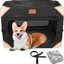 Collapsible Dog Crate-Portable Dog Crates for Small Medium Dogs,4-Door Portable Pet Travel Crate,Sturdy/Breathable/Comfortable,Indoor & Outdoor & Car Back Seat;Soft Dog Blanket (Medium (30"L x 21"W x 21"H))