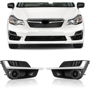GearUp 1 Pair Fog Light Cover Bezel for Impreza 2015 2016