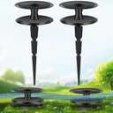 2PCS Metal Garden Hose Guide Spike, Hose Guides for Garden Heavy Duty, Cast Iron Garden Hose Guides for Outside, Rustproof Coated Hose Guide Stakes for Lawn & Yard, Plant & Flower Bed Protection