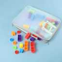 6 Packs Mesh Toy Zipper Storage Bags Sets Storage Organizer with Pockets Portable Handle for Office