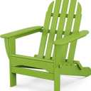 POLYWOOD AD5030LI Classic Folding Adirondack Chair, 29W x 35D x 34H, Lime, 35.65"D x 28.75"W x 36.59"H