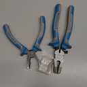 SPEEDWOX Glass Running Pliers and Breaker Grozer Pliers Set 2 Pcs with 2 Pair of Rubber Tips Professional Glass Grozing Pliers for Stained Glass Work Key Fob Curved Jaws Pliers Mosaics Breaking Tool