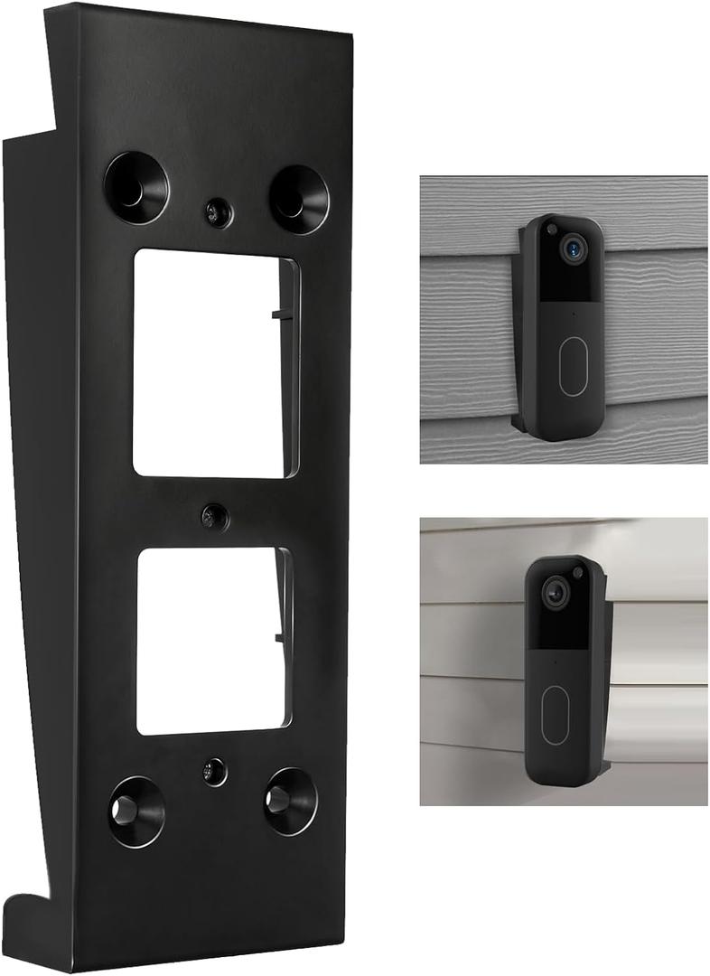 Vinyl Siding Mount for Blink Video Doorbell (2nd Gen) - Adjustable Corner Wedge for 4" Standard Siding, Includes Removal Key & Screws