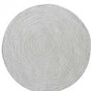 Hand Woven Round Area Rugs Living Room Bedroom Study Computer Chair Cushion Base Mat Round Carpet Lifts Basket Swivel Chair Pad Coffee Table Rug(2' Round, Gray)