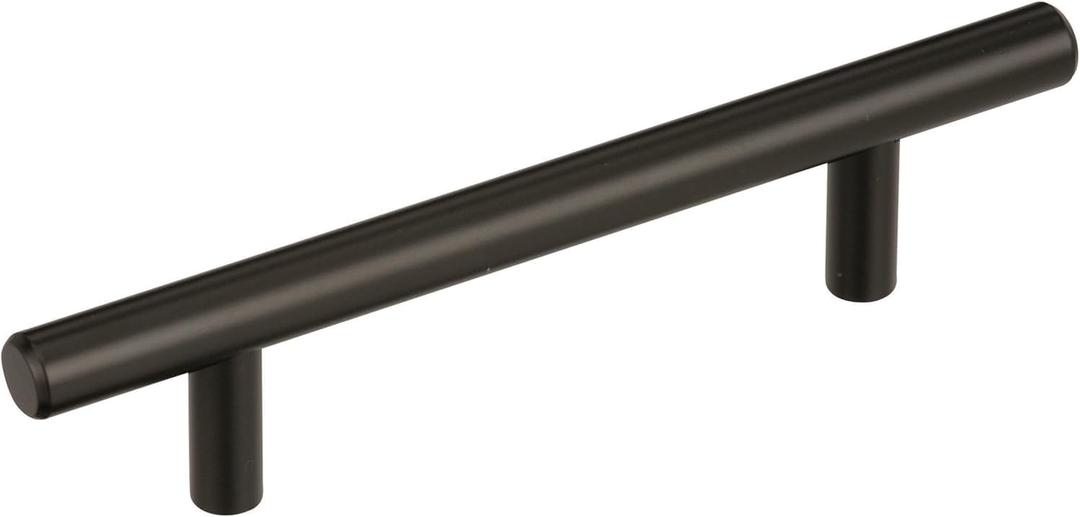 Amerock | Cabinet Pull | Black Bronze | 3-3/4 inch (96 mm) Center to Center | Bar Pulls | 1 Pack | Drawer Pull | Drawer Handle | Cabinet Hardware