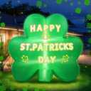 St. Patrick's Day Inflatable Outdoor Decorations 4FT Giant Blow up Yard Lucky Shamrocks Clover Built in LED Lights for Indoor Holiday Party Garden Lawn Irish Green Dcor