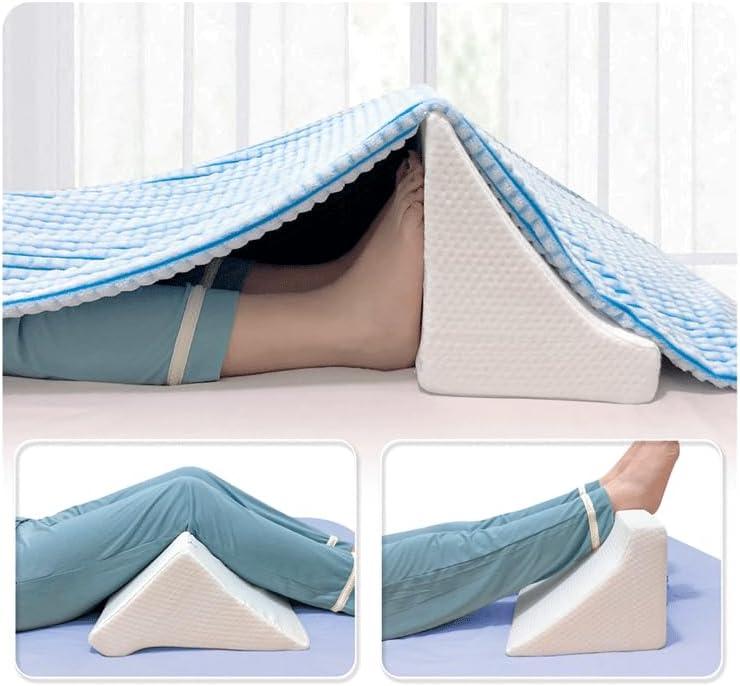 Blanket Lifters for Foot of Bed Sheet Lifter for Feet Blanket Support Holder Foot Tent Cradle Block Pillow Ankle Leg Knee Toes Pain and Arthritis Surgery Recovery Supplies Feet Rest Elevation Wedge (White)