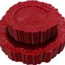 DaYammi 60Pcs Red Plastic Plates - Red Pates Disposable & Reusable - Heavy Duty Plastic Plates for Party Including 30 Dinner Plate,30 Dessert Plate,red disposable plates for Valentine's Day Parties