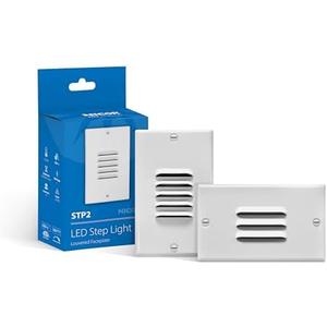 NICOR Lighting STP2 Louvered White LED Step Light (STP2L120WH)