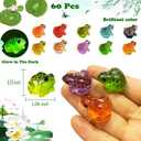 60 Pcs Luminous Resin Frogs Little Frogs Glow in The Dark for Craft,Garden Decor, Home Decorations