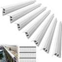 ORLANG 23ft Marine-Grade Dock Bumpers,7-Section PVC Dock Fenders with Stainless Steel Screws and Washers,P-Type Boat Dock Guards,Dock Post Bumpers for Docking Edges, Horizontal Decks or Piers(White)