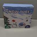 Snow Tube Sled, Snow Tubes for Sledding Heavy Duty with Premium Canvas Cover, 48" Inflatable Snow Sled for Kids and Adult Fun Snow Toys Winter Outdoor Toys for Boys Girls Ideal Christmas Birthday Gift