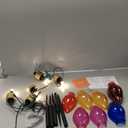 Brightown Jumbo C9 Christmas Lights Outdoor Decorations Lawn with Pathway Marker Stakes, 8 Feet LED Lights Covered Jumbo Multicolored Light Bulb for Holiday Outside Yard Garden Decor, 5 Lights (1 Pack)