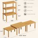 Cabinet Organizer Shelf(Set of 3),Bamboo Kitchen Counter Shelves for Countertop and Cabinet,Stackable Shelf Spice Racks,Medium(Natural)