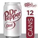 Diet Dr Pepper Soda, 12 fl oz cans, 12 pack