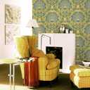 3 x CiCiwind 15.5"393.7" Peel and Stick Wallpaper Vintage Peacock Contact Paper Removable Self Adhesive Wall Paper Mustard Ginger Wallpaper for Bedroom Living Room Decoral Cabinets