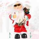 SdeNow Animated Santa Claus Singing Dancing Stuffed Christmas Toys Shaking Belly Christmas Musical Stuffed Animals Plush Electric Santa Dolls for Kids