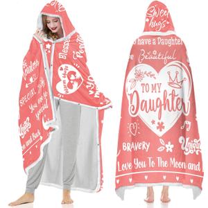 Warmstorey Wearable Blanket Hoodie To My Daughter Blanket Hoodies Christmas Gifts For Daughters Birthday Gifts For Daughter Cozy Hoodie Blankets, Thoughtful Gift For Daughters Birthday Graduation Gift