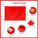 12 Pack Red Stick Flags Small 12x18 Inch Hand Held Flags with 24 Inch Wooden Pole Solid Red Blank DIY Graffiti Flags Decorations