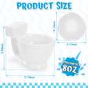 2 x P-oops! Valentines Day Gifts for Him Her, White Elephant Gifts for Adults, Toilet Coffee Mug, Mens Gift, Fruit Bowl, Funny Gag Gift (White)