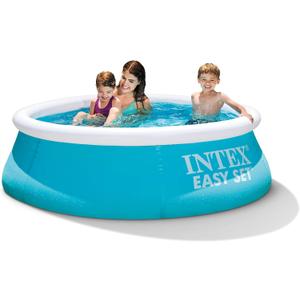 INTEX 28101EH Easy Set Inflatable Swimming Pool: 6ft x 20in – Puncture-Resistant Material – Quick Inflation – 232 Gallon Capacity – 16in Water Depth