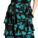 City Chic Women's Plus Size Maxi Dress - Joelle Print (Black, 18)