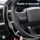 Steering Wheel Cover for Ford F150 2021-2025/ F-150 Lightning 2022-2025/ F250 F350 F450 F550 2023-2025/ Ford Expedition 2022-2024 Car Steering Wheel Cover Protector Accessories for Ford (Matte Black)
