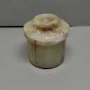 Green Onyx Butter Keeper - Round Marble Butter Dish for Countertop, 4" x 3.5" Butter Crock, Natural Green Onyx Kitchen Decor, Handle With Care