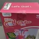 Liberry Toddler Golf Set for 2 3 4 Years Old Girls Boys, Upgraded Kids Golf Cart with Golf Cornhole Board & Putting Mat, Indoor and Outdoor Golf Toys Birthday Gift, Pink