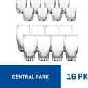 Anchor Hocking Central Park Drinking Glasses (16-Pieces, dishwasher safe), 16-Piece Set
