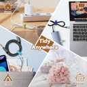 2 x 24-Pack Reusable Silicone Cable Ties  Fish Shape, 8 Bright Colors, 4.7 Adjustable Cord Organizers for Home, Office, Travel, Tech & Electronics Cable Management