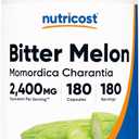 Nutricost Bitter Melon 600mg (2,400mg Equivalent), 180 Capsules - Gluten Free, Non-GMO