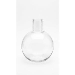 Modern Clear Glass Bubble Vase – Round Decorative Flower Vase for Home Decor, Table Centerpiece, Minimalist Design